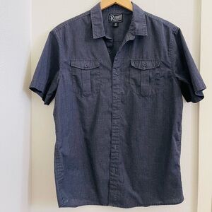Retrofit Dark Gray Button Up Shirt Size Medium
